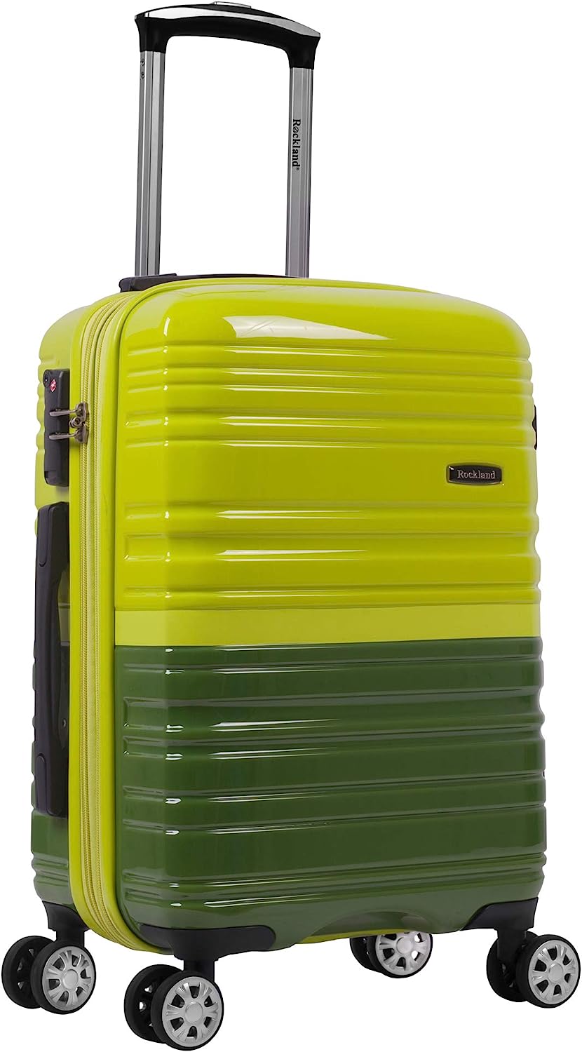 230527211313334_1 Rockland Melbourne Hardside Expandable Spinner Wheel Luggage, Purple, Carry-On 20-Inch - Image 1